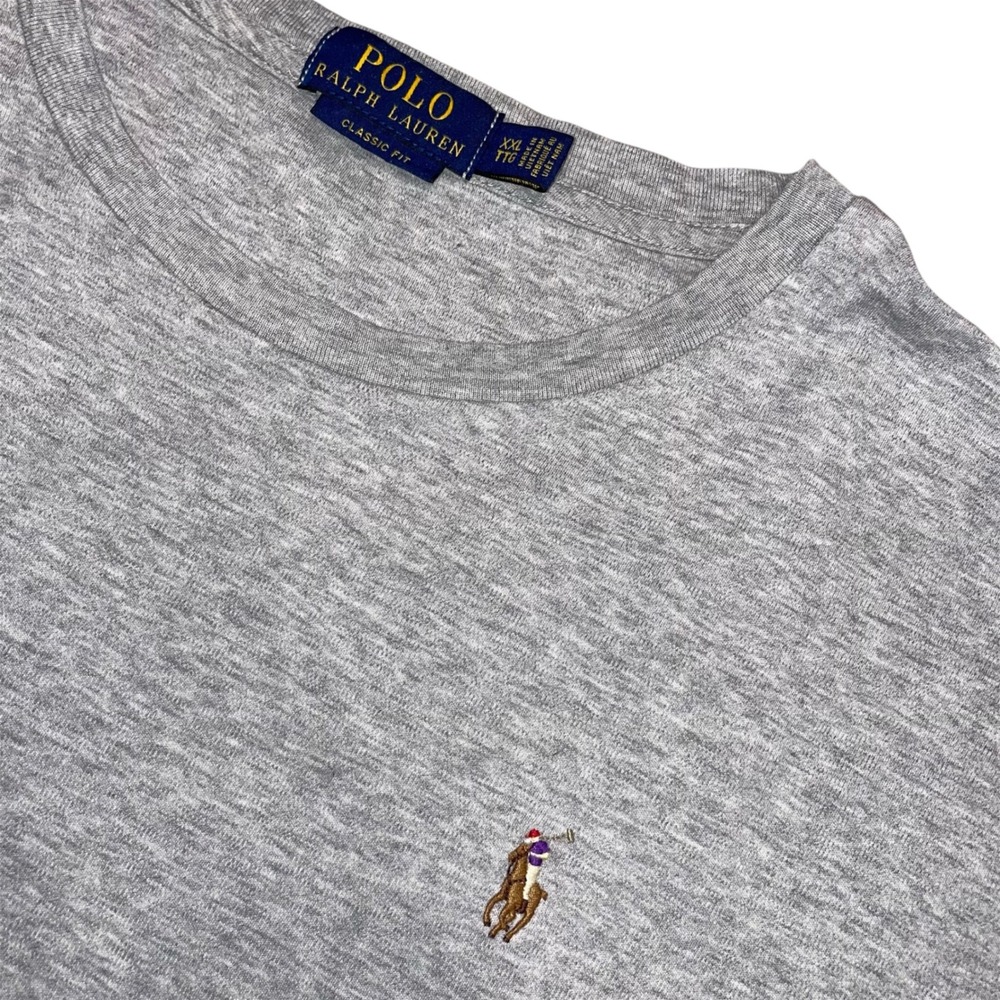 Polo Ralph Lauren Mens XXL Classic Fit Grey Heather Short Sleeve Pony T-Shirt